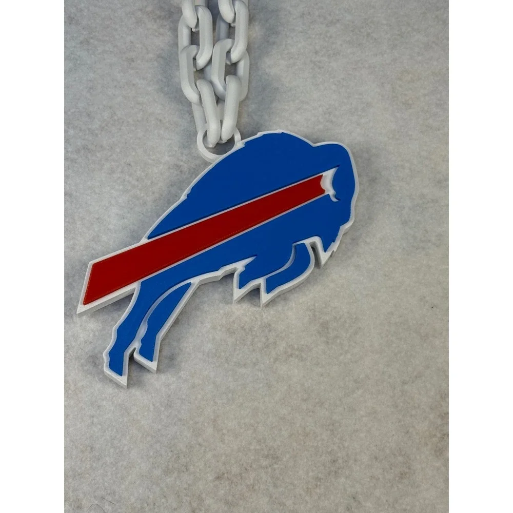 Custom 3D Printed Football Team Chain Necklace Adjustable Game Day Fan Jewelry‎
